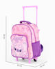 Immagine di ANGEL - Zaino trolley digit premium rosa con tasche laterali