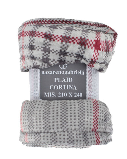 Immagine di NAZARENO GARBIELLI - Plaid grigio modello CORTINA, 210x240CM