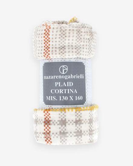 Immagine di NAZARENO GARBIELLI - Plaid panna modello CORTINA, 130x160CM