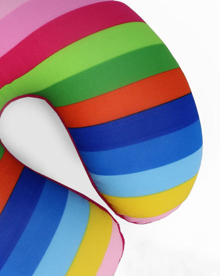 Immagine di GET UP - Cuscino viaggio a righe multicolor da bimbo