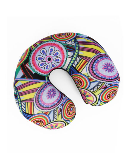 Immagine di GET UP - Cuscino viaggio multicolor da bimbo, fantasia geometrica