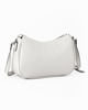 Immagine di SOLO SOPRANI - Borsa mezzaluna bianca con tasca frontale