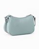 Immagine di SOLO SOPRANI - Borsa mezzaluna azzurra con tasca frontale