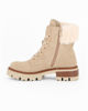 Immagine di RIFLE - Scarponcino cappuccino da donna con lacci, zip laterale e pelliccia
