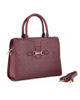 Immagine di SOLO SOPRANI - Borsa due manici bordeaux loggata con morsetto e tre scomparti principali, tracolla removibile