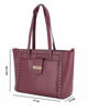 Immagine di SOLO SOPRANI - Borsa shopping bordeaux con tasca frontale