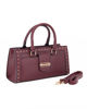 Immagine di SOLO SOPRANI - Bauletto due manici bordeaux con tasca frontale, tracolla removibile