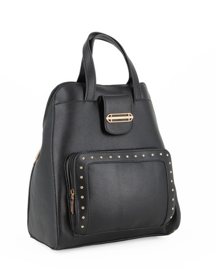 Immagine di SOLO SOPRANI - Zaino nero con due manici e tasca frontale