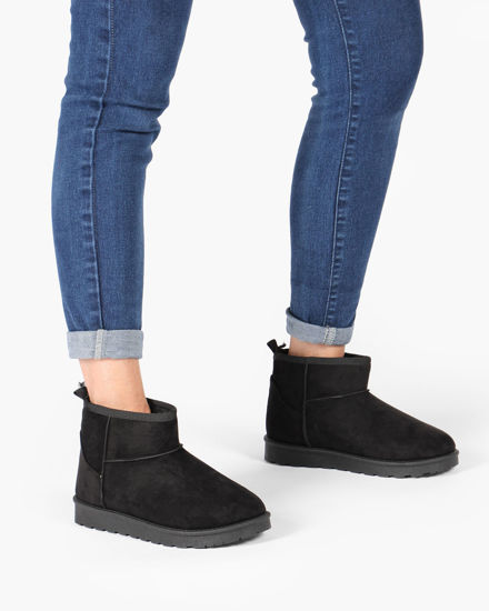 Immagine di MISS GLOBO - Stivaletto nero scamosciato con pelliccia interna