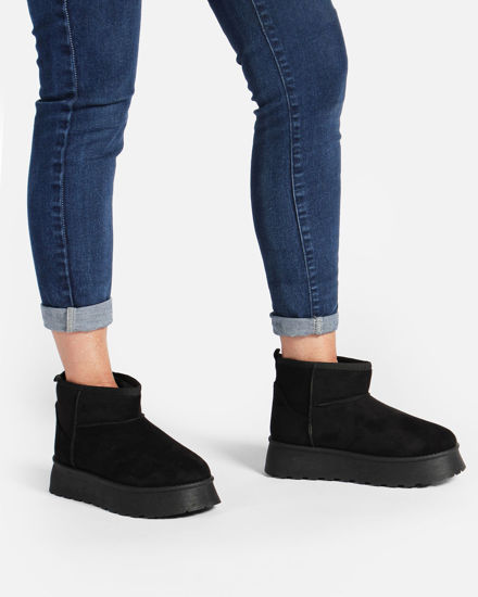 Immagine di MISS GLOBO - Stivaletto nero scamosciato con pelliccia interna