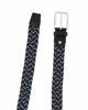 Immagine di NAZARENO GABRIELLI - Cinta nera/grigia/blu intrecciata ed elasticizzata da uomo