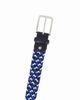Immagine di NAZARENO GABRIELLI - Cinta nera/blu intrecciata ed elasticizzata da uomo