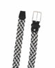 Immagine di NAZARENO GABRIELLI - Cinta nera/grigia/bianca intrecciata ed elasticizzata da uomo