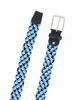 Immagine di NAZARENO GABRIELLI - Cinta celeste/bianca intrecciata ed elasticizzata da uomo