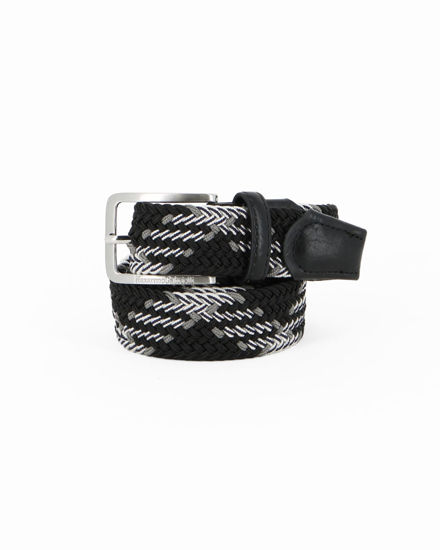 Immagine di NAZARENO GABRIELLI - Cinta nera intrecciata ed elasticizzata da uomo