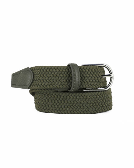 Immagine di NAZARENO GABRIELLI - Cinta verde militare junior, intrecciata ed elasticizzata