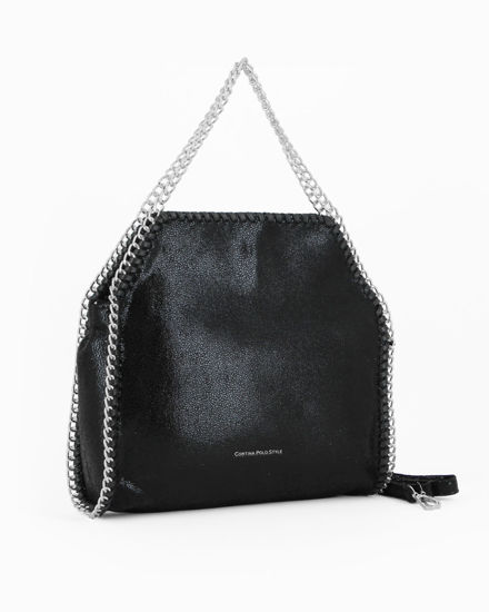 Immagine di CORTINA POLO STYLE - Borsa a mano nera, tracolla removibile