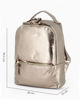 Immagine di CHESTER POLO ACADEMY - Zaino platino in VERA PELLE con due scomparti principali e tasca frontale