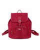 Immagine di ENRICO COVERI - Zaino rosso scamosciato con tasca frontale, patta e coulisse