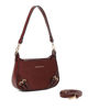 Immagine di NARDINI - Borsa a spalla bordeaux con parte frontale scamosciata, tracolla removibile