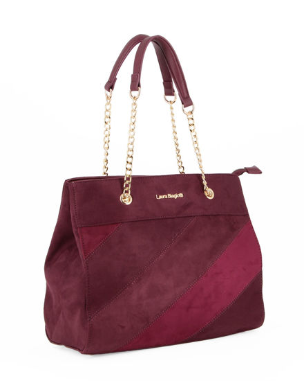 Immagine di LAURA BIAGIOTTI - Borsa a due manici scamosciata bordeaux