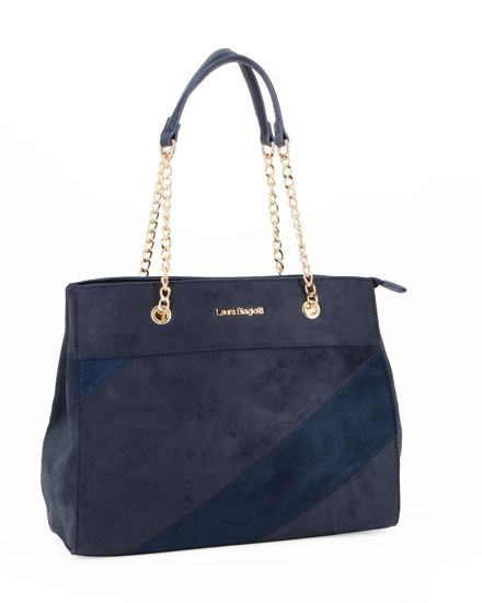 Immagine di LAURA BIAGIOTTI - Borsa a due manici scamosciata blu