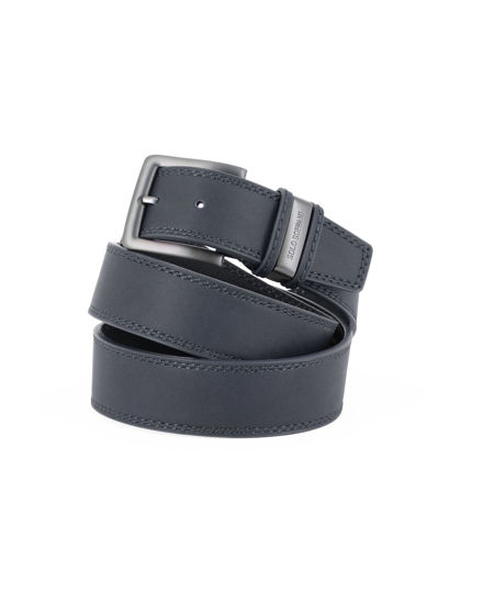 Immagine di SOLO SOPRANI - Cinta blu da uomo con fodera in VERA PELLE