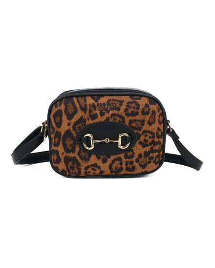 Immagine di ENRICO COVERI - Tracollina leopardata con due scomparti principali e morsetto