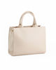 Immagine di LAURA BIAGIOTTI - Borsa a due manici sabbia con parte frontale logata