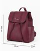Immagine di NARDINI - Zaino bordeaux con due tasche laterali, patta e chiusura a coulisse