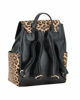 Immagine di NARDINI - Zaino leopardato con due tasche laterali, patta e chiusura a coulisse
