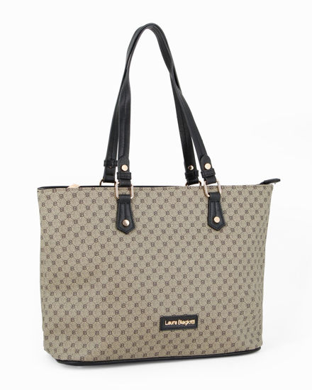 Immagine di LAURA BIAGIOTTI - Borsa a due manici logata nera