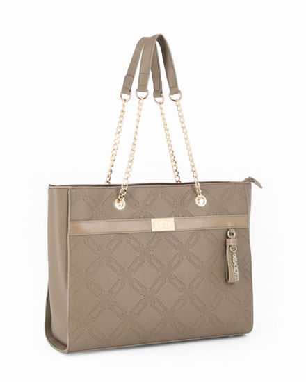 Immagine di LAURA BIAGIOTTI - Borsa a due manici fango con ciondolo logo