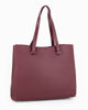 Immagine di LAURA BIAGIOTTI - Borsa a due manici bordeaux con  tasca frontale con patta