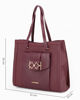 Immagine di LAURA BIAGIOTTI - Borsa a due manici bordeaux con  tasca frontale con patta