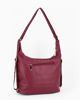 Immagine di LAURA BIAGIOTTI - Borsa/Zaino bordeaux con tasca frontale e posteriore