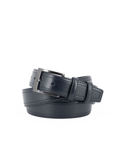 Immagine di SOLO SOPRANI - Cinta blu da uomo con fodera in VERA PELLE