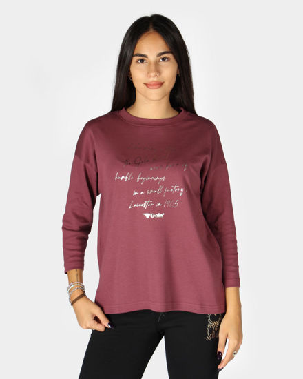 Immagine di GOLA - TSHIRT PRUGNA MANICA A 3/4 CON SCRITTE