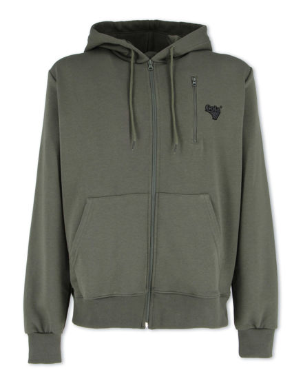 Immagine di GOLA - FELPA GRIGIA DA UOMO CON ZIP E CAPPUCCIO