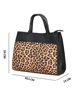 Immagine di NARDINI - Borsa a due manici leopardata con tasca frontale e posteriore, tracolla removibile
