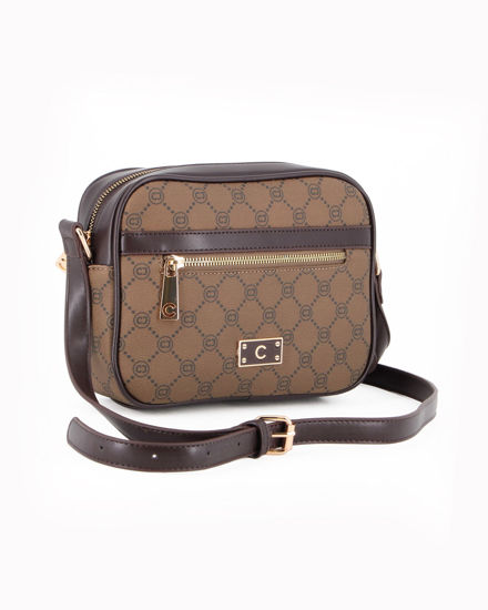 Immagine di CARRERA - Tracollina marrone logata con tasca frontale