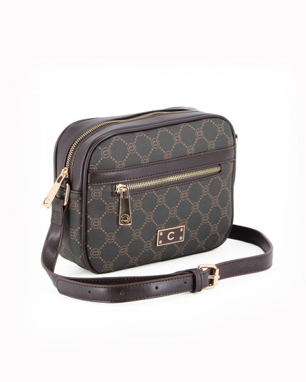 Immagine di CARRERA - Tracollina marrone scuro logata con tasca frontale