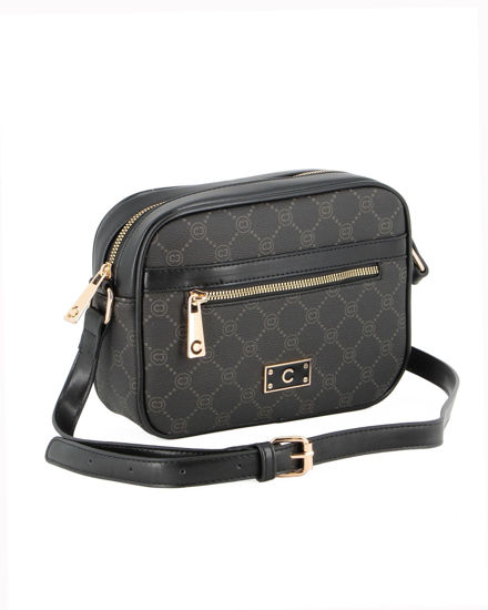 Immagine di CARRERA - Tracollina nera logata con tasca frontale