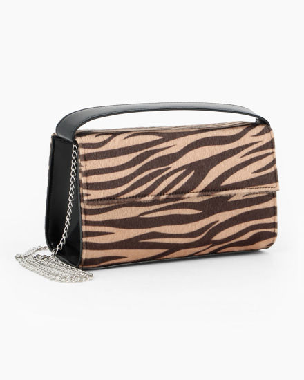 Immagine di TATOO - Minibag ad un manico zebrata effetto cavallino con patta