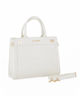 Immagine di LAURA BIAGIOTTI - Borsa a due manici bianca con parte frontale logata