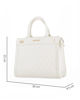 Immagine di LAURA BIAGIOTTI - Borsa a due manici bianca con parte frontale logata