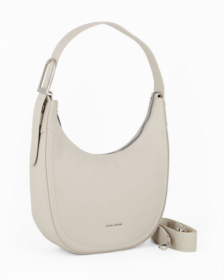 Immagine di DAVID JONES - Borsa a spalla latte con tasca posteriore, tracolla removibile