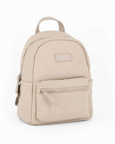 Immagine di DAVID JONES - Zaino beige con tasca frontale e posteriore