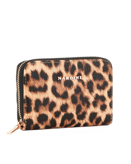 Immagine di NARDINI - Portacarte leopardato con chiusura a zip