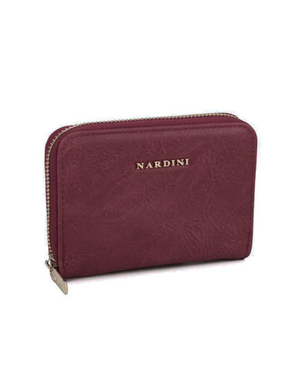 Immagine di NARDINI - Portacarte bordeaux con chiusura a zip